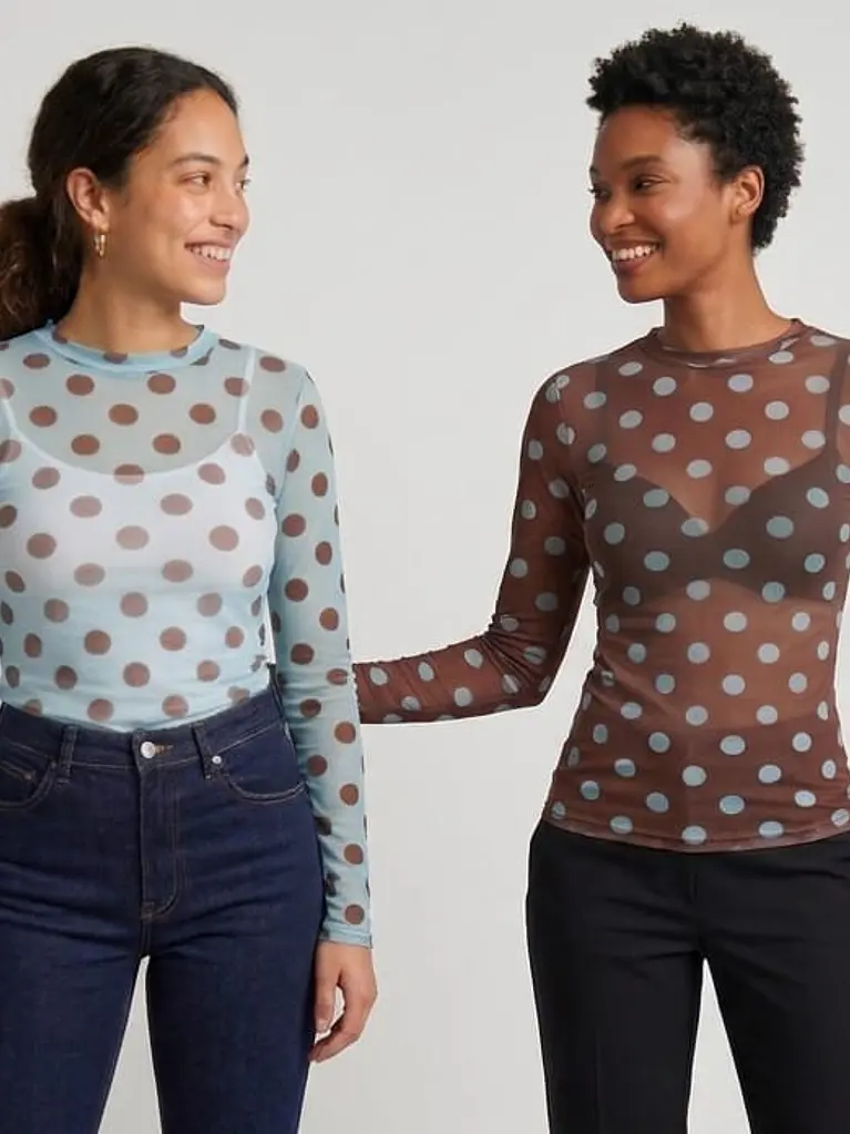Polera de Tul de lunares