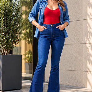 Jeans Flare Silueta Perfecta