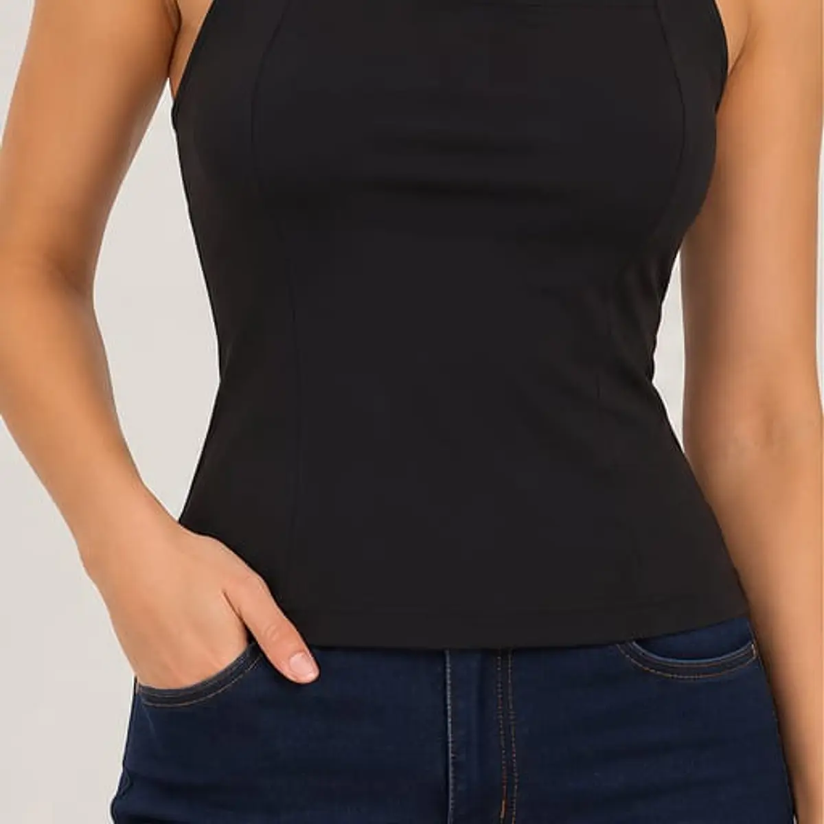 Crop Top Halter espalda descubierta Ginebra