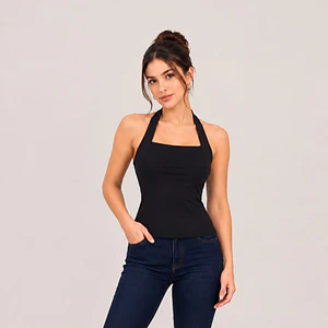 Crop Top Halter espalda descubierta Ginebra