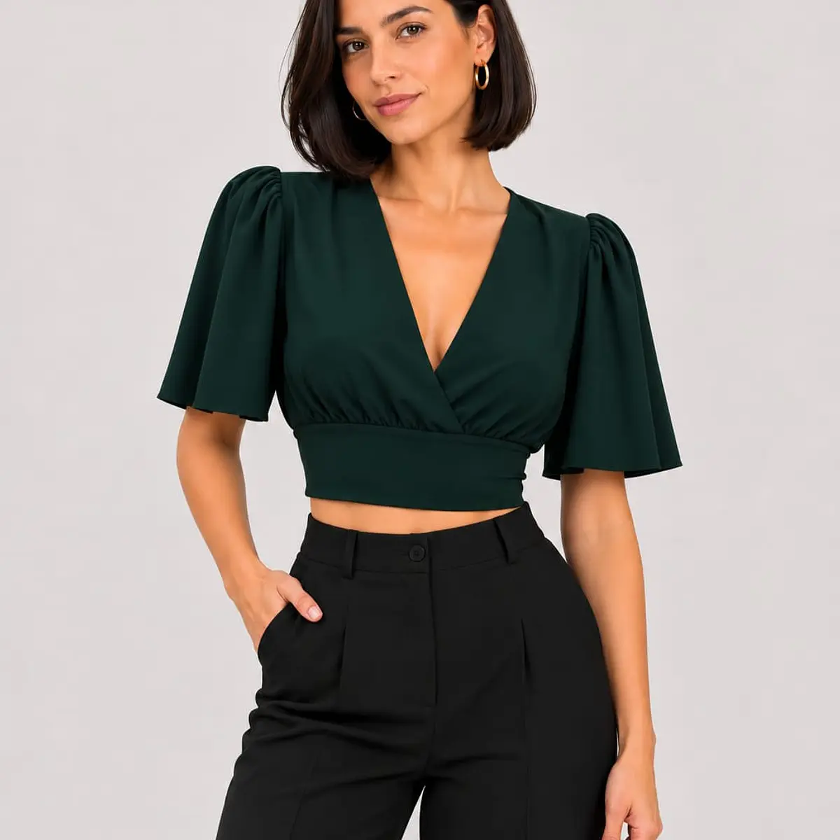 Crop Top escote en V Londrina