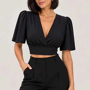 Crop Top escote en V Londrina