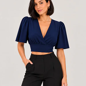 Crop Top escote en V Londrina