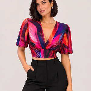 Crop Top escote en V Londrina