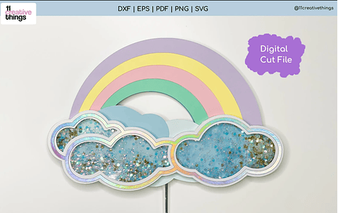 Arquivo Topo de Bolo - Arco Iris #1