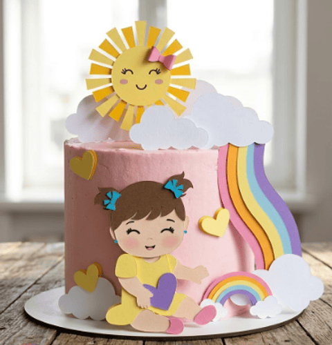 Arquivo Topo de Bolo - Arco Iris #2