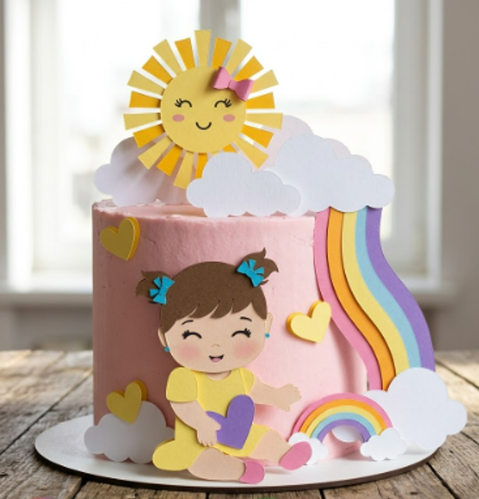 Arquivo Topo de Bolo - Arco Iris #2 1