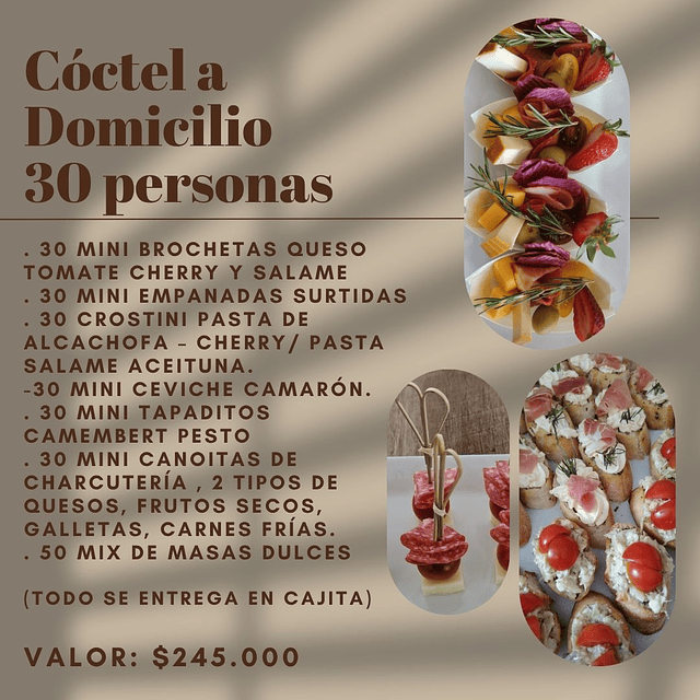 Cóctel 30 personas 