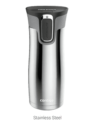 Vaso Térmico Contigo Mug Westloop 473 Ml 16 Oz Color Plateado Liso