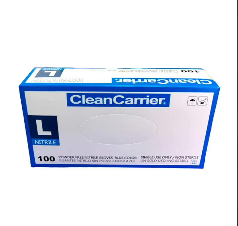Guantes de Nitrilo azul - Caja de 100 und (Talla L) 1