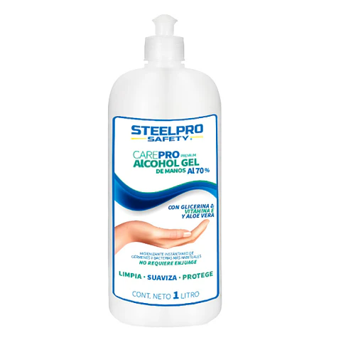 Alcohol Gel 70% con Dosificador - 1 Litro