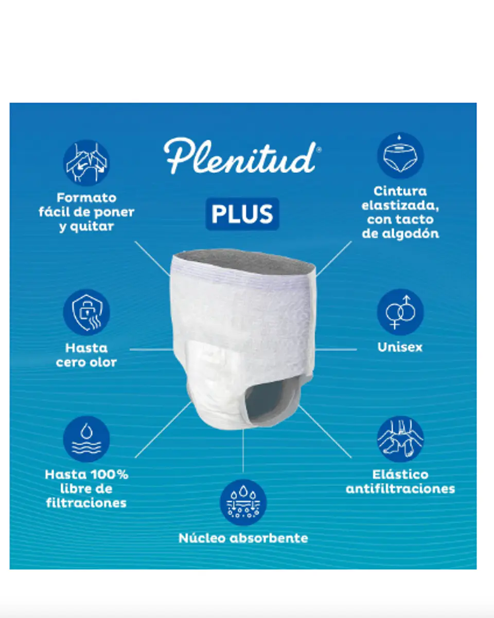 Pañales para Adulto Mayor Plenitud Protect - Talla G (24 und) 2