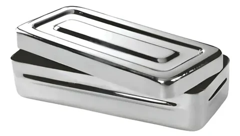Caja de Esterilizacion de Acero Inoxidable 20x10x5 cm