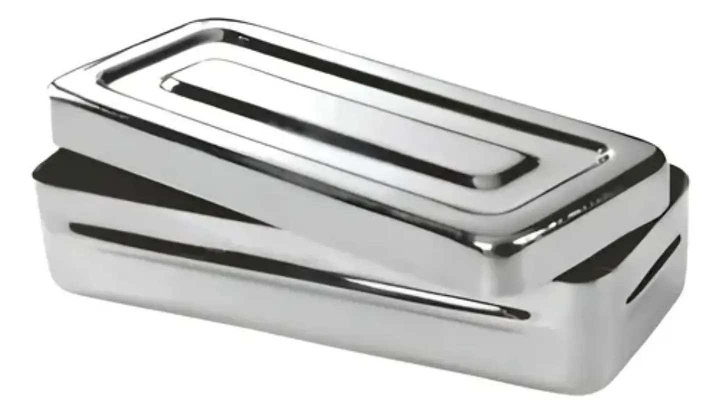 Caja de Esterilizacion de Acero Inoxidable 20x10x5 cm 2