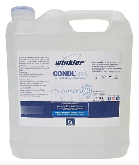 Gel Conductor de Ultrasonido y Laser Incoloro - 5 Litros