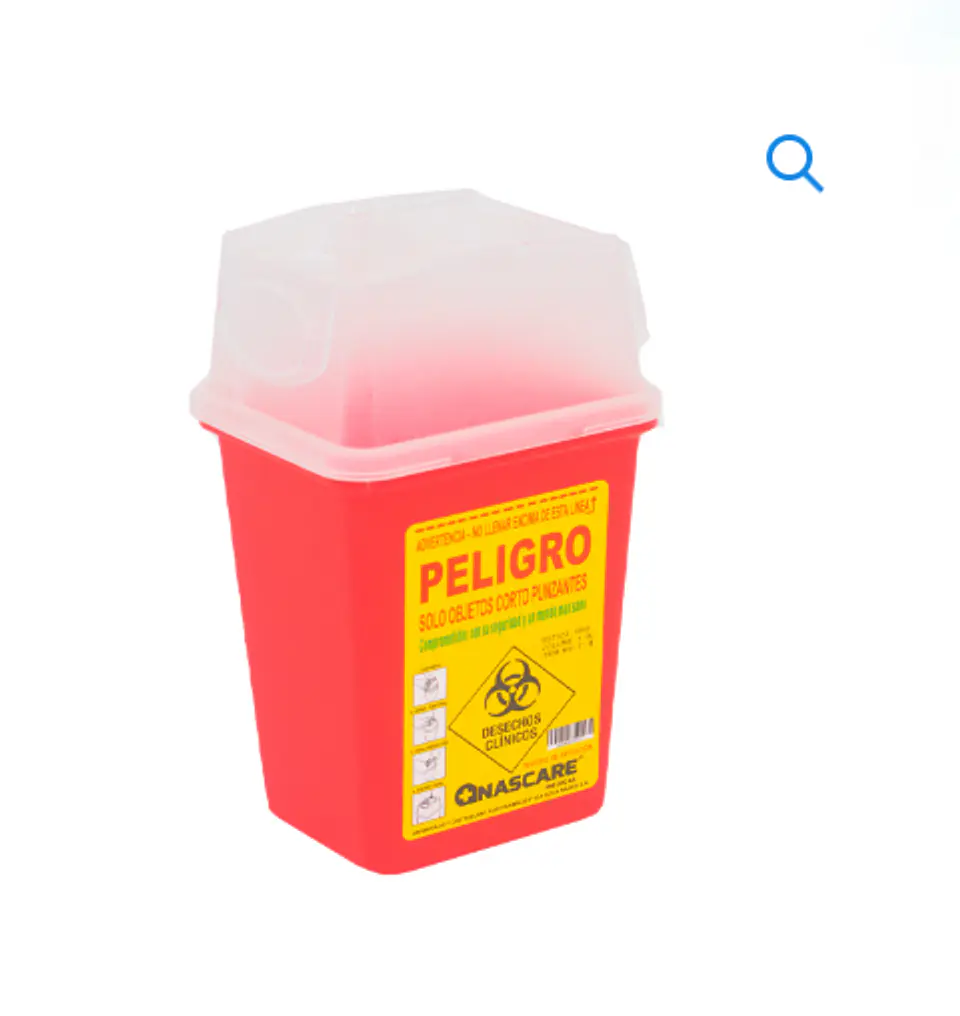 Contenedor de Agujas y Cortopunzantes Bioinfecciosos - 1 Litro 1