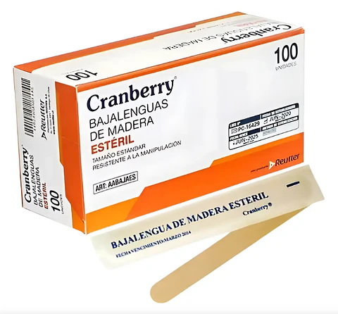 bajalenguas de Madera Desechables (Paletas) - Caja de 100 und