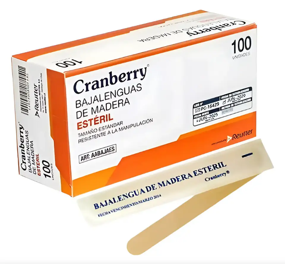 bajalenguas de Madera Desechables (Paletas) - Caja de 100 und 1