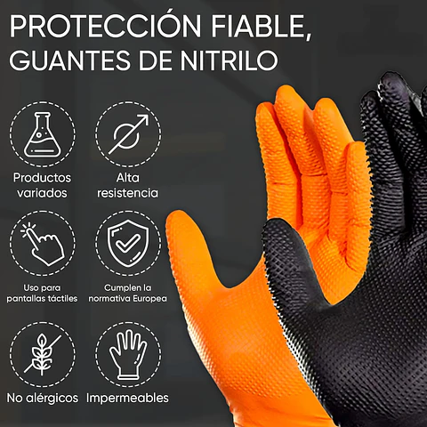 Guantes texturizados diamantados de alta resistencia  Caja de 50 und (Talla XL)