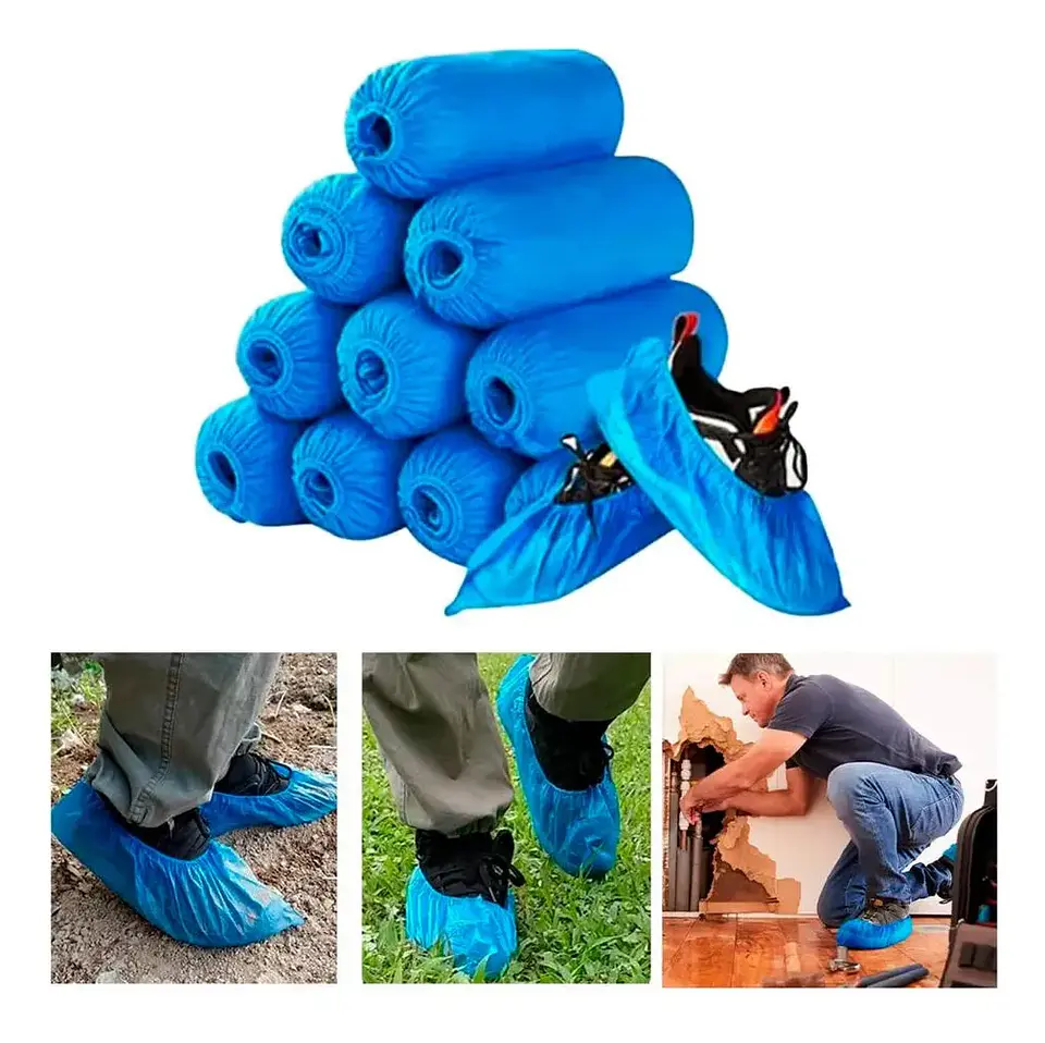 Cubre Calzado Desechable Novacure 100Un. Azul Talla Estandar 4