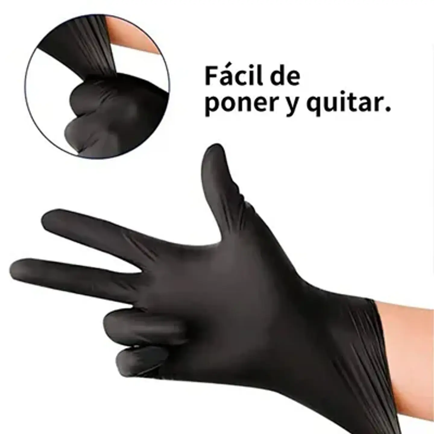 Guantes de Examen Nitrilo NovaCure NEGRO XL 3