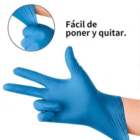 Guantes de Examen Nitrilo NovaCure Azul S