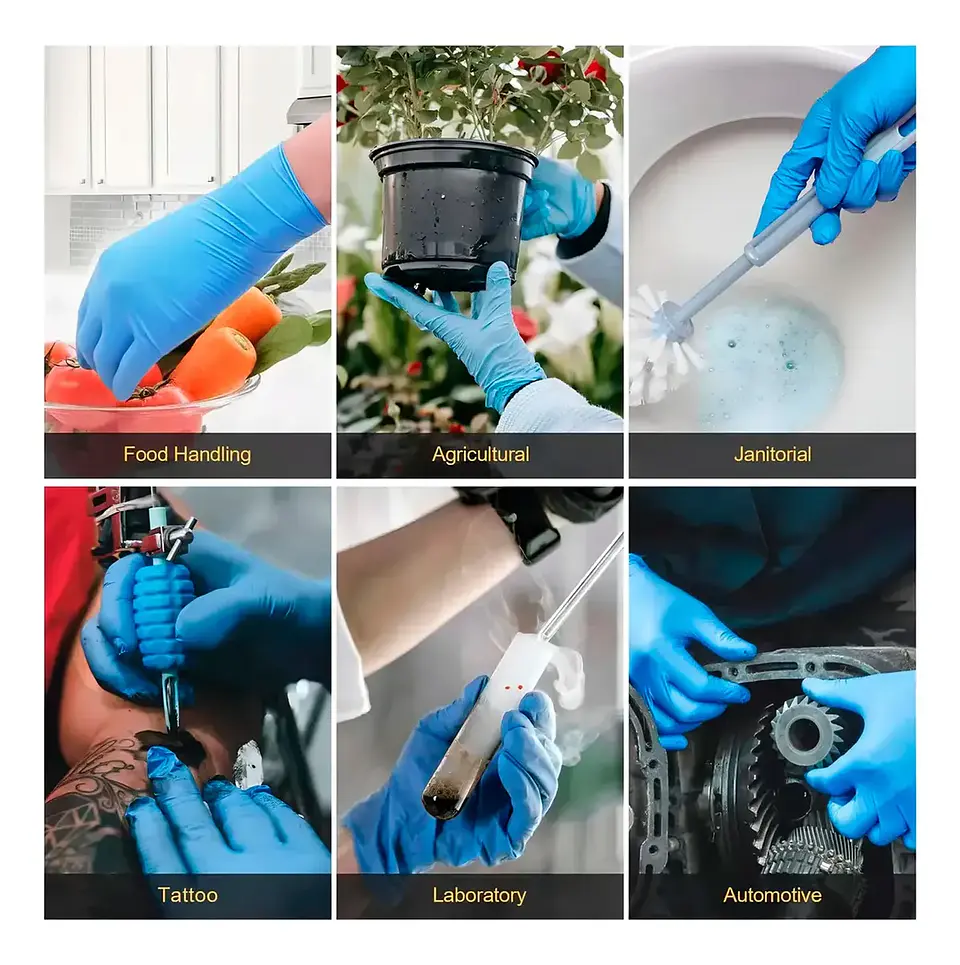 Guantes de Examen Nitrilo NovaCure Azul S 4
