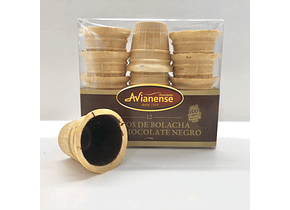 Copos de Bolacha p/ Café com Chocolate Negro 12 unid. - Avianense