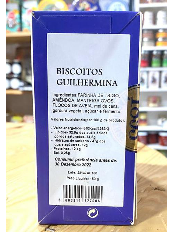 Biscoitos Guilhermina 160g - Fábrica Sto. António