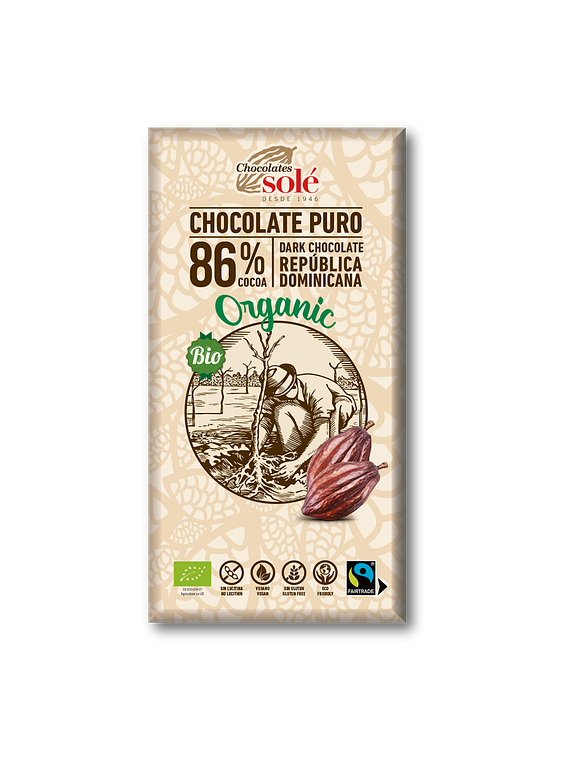 Chocolate Negro 86% Cacau 100g BIO