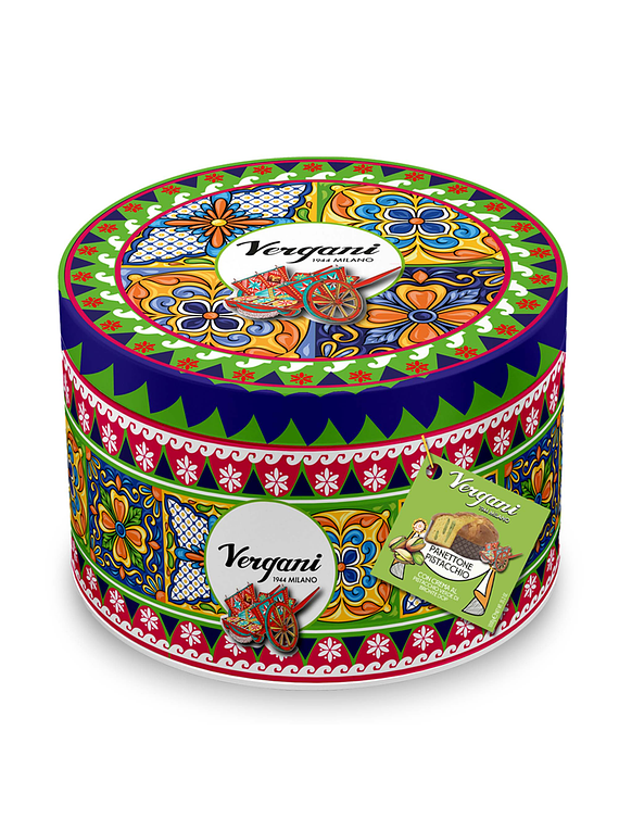 Panettone Artesanal Pistácio Lata 750g - Vergani