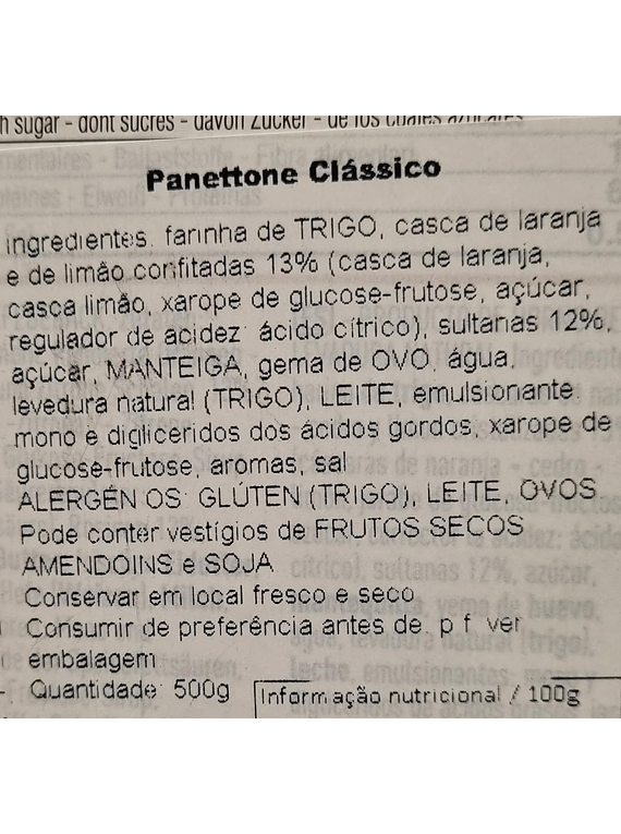 Panettone Clássico 1kg - Chiostro
