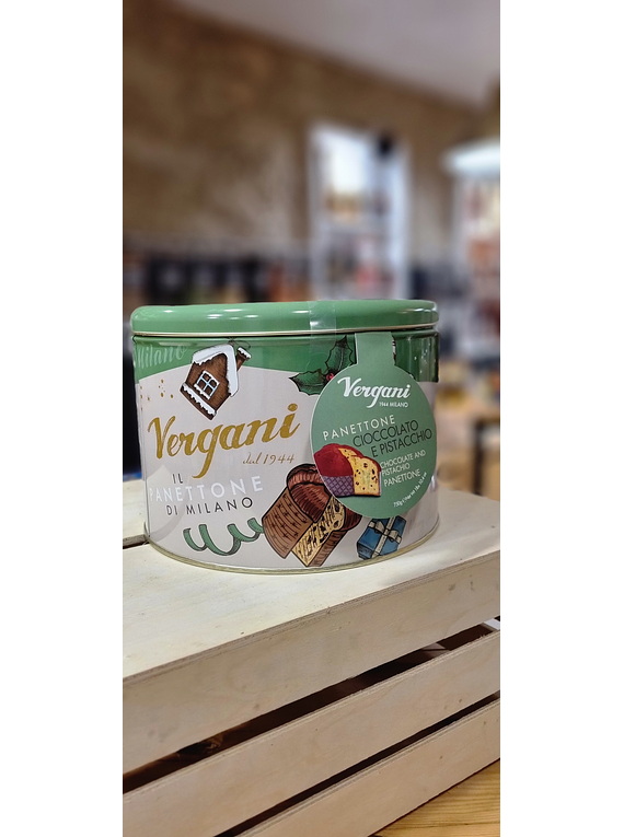 Panettone de Pistachio e Chocolate 750g Lata - Vergani