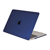 Case Macbook azul marino matte logo cut