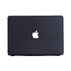 Case macbook negra matte logo cut.