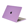 Case purple macbook logo cut