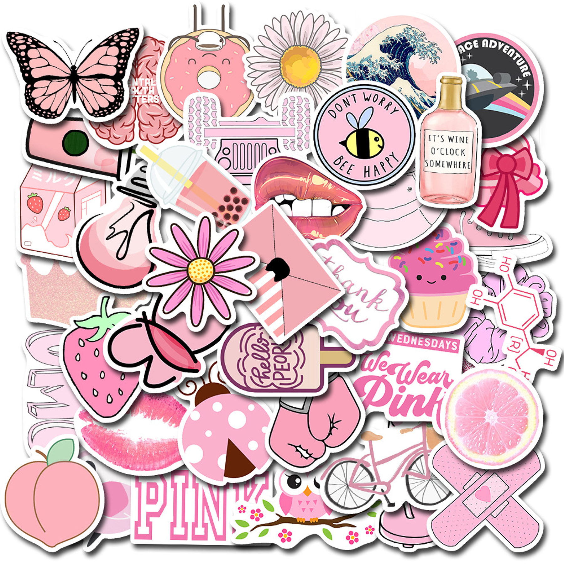 Set stickers Pink 1