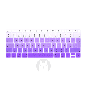 Cubre teclado Macbook Lila en español