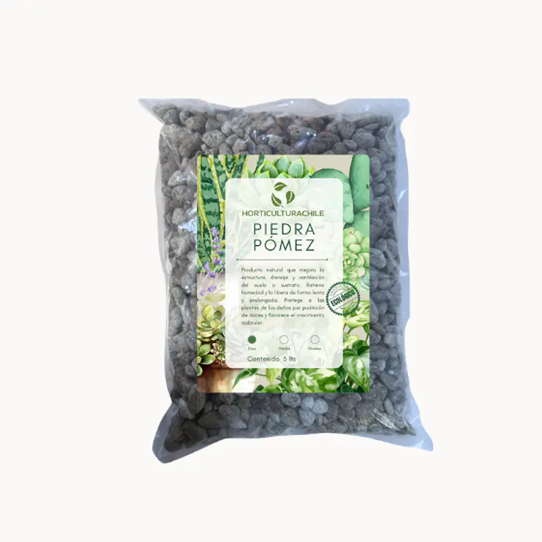 Piedra Pómez para jardinera 5 lts fina 1
