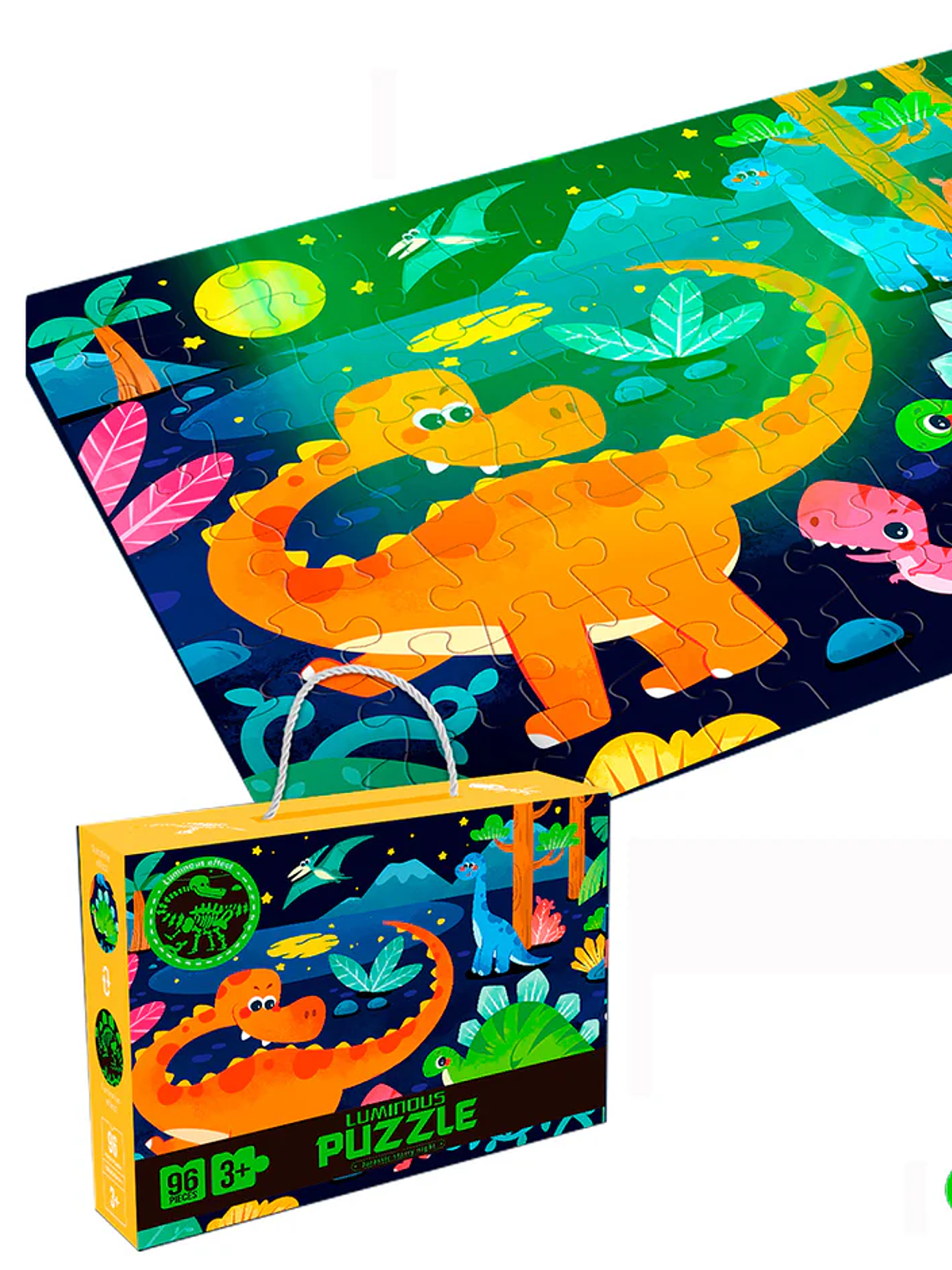 Rompecabezas Luminoso De Dinosaurios 95pz  1