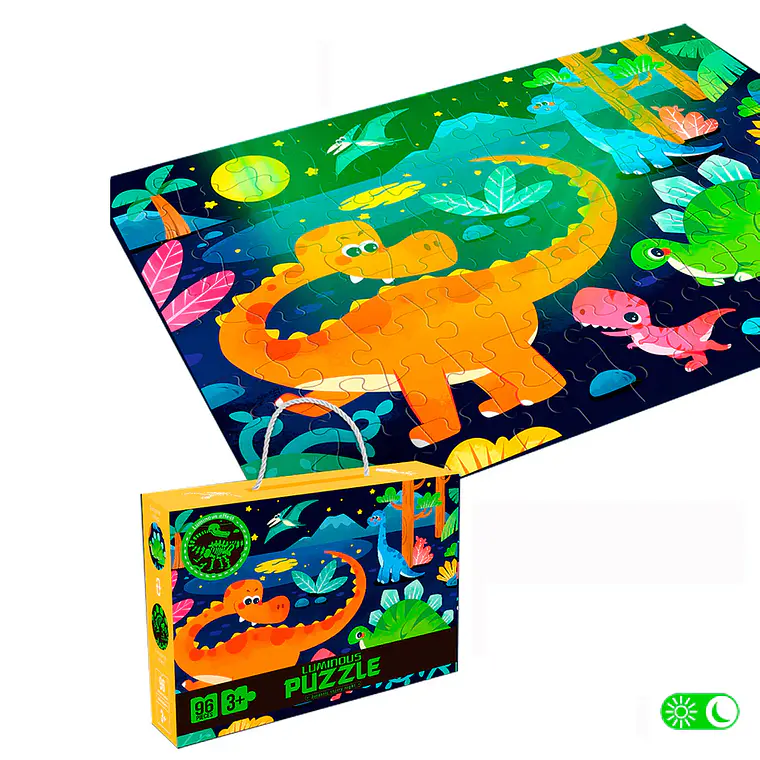 Rompecabezas Luminoso De Dinosaurios 95pz  1