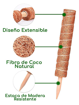 Tutor fibra de coco 40cm