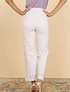 PANTALON JEANS BRODERIE FLORES BLANCO