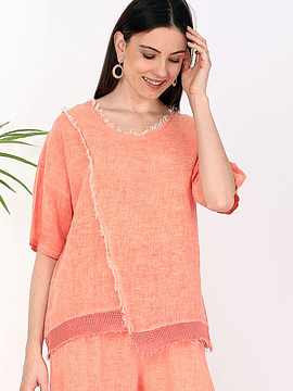 BLUSA LINO SERENA CORAL