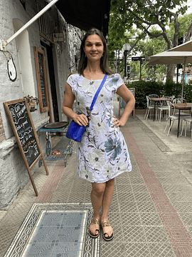 VESTIDO LINO FLORES BLANCO