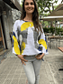 BLUSA LINO PINTURA BLANCA