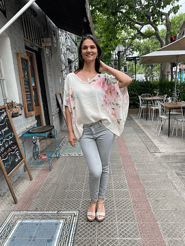 BLUSA LINO AMAPOLA BEIGE