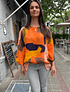 BLUSA LINO PINTURA NARANJA
