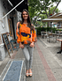 BLUSA LINO PINTURA NARANJA