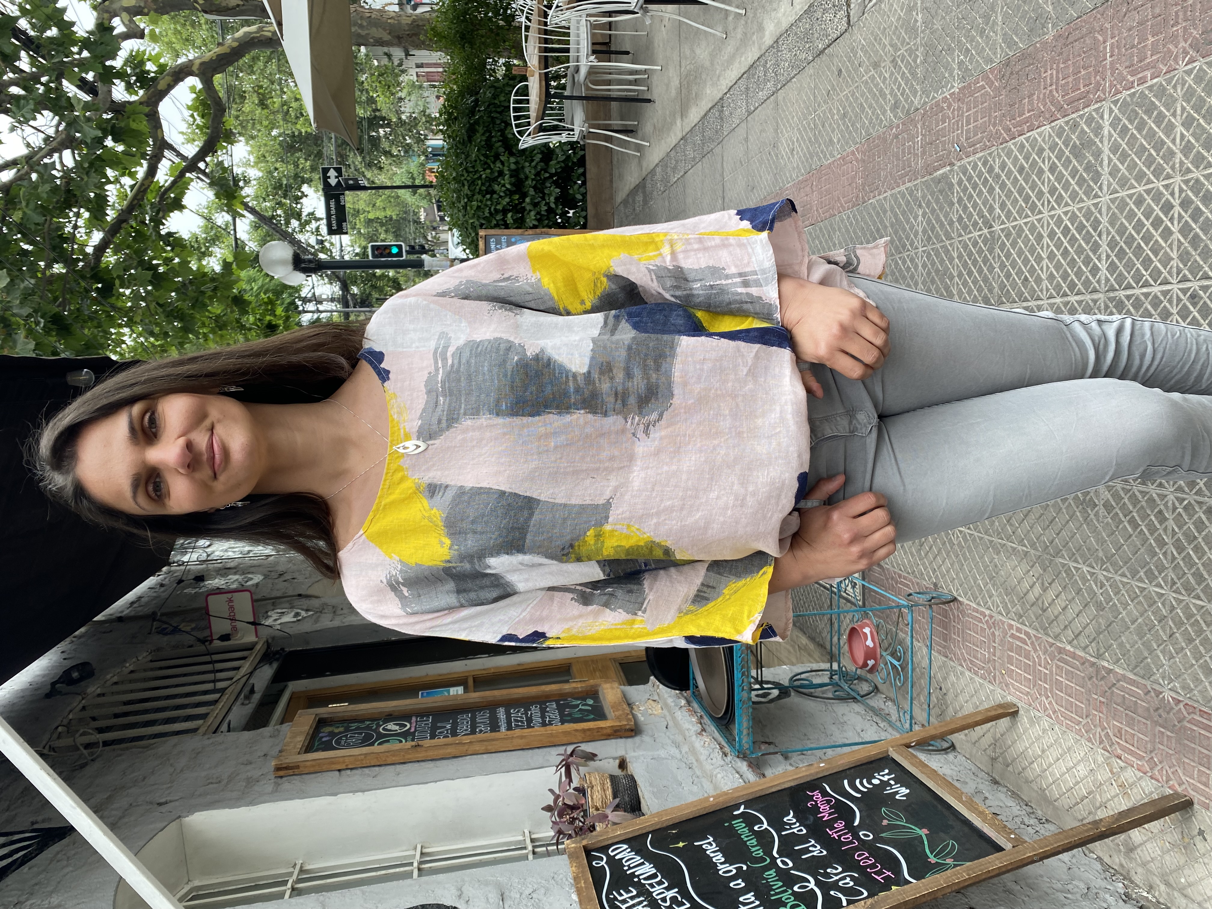 BLUSA LINO PINTURA ROSA